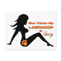 Sexy Labrador Dog Postcard by GoNaked Sexy Labrador Dog Postcard