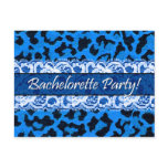 Sexy Lace Leopard Bachelorette Party Invitation Postcard