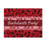 Sexy Lace Leopard Bachelorette Party Invitation Post Cards