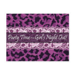 Sexy Lace Leopard Girl's Night Out Party Invite Postcard