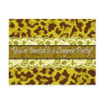 Sexy Lace Leopard Party Invitation (yellow) Postcard