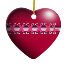 Sexy Lace Up Valentine Heart ornament