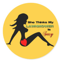Sexy Lawnmower Stickers