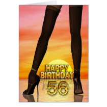 Sexy legs 56th birthday card