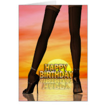 Sexy legs birthday card