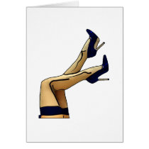 Sexy Legs Blue Stiletto Heels cards