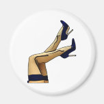 Sexy Legs Blue Stiletto Heels Fridge Magnet