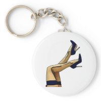 Sexy Legs Blue Stiletto Heels keychain