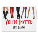 Sexy legs invitation, Lets Party card Sexy legs invitation, Lets Party card