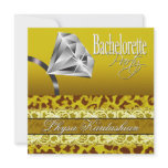 Sexy Leopard Ring Bling Lace Bachelorette Party Invite
