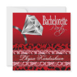 Sexy Leopard Ring Bling Lace Bachelorette Party Invite
