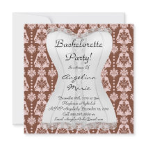 Sexy LINGERIE White Corset Bachelorette Party Personalized Announcements