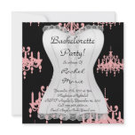 Sexy LINGERIE White on Pink Bachelorette Party invitations