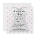 Sexy LINGERIE White on Pink Bachelorette Party invitations