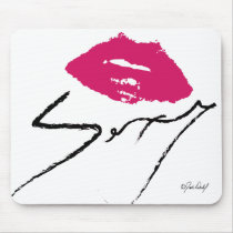 Sexy Magenta Lips Mouse Pad mousepads