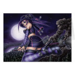 Sexy Manga Witch Halloween Greeting Cards