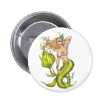 Sexy Mermaid in Green by the artist Al Rio. Button