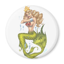 Sexy Mermaid in Green by the artist Al Rio Magnet