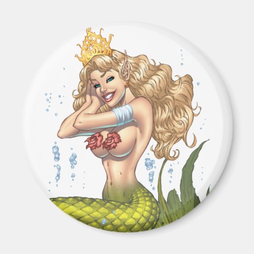 Sexy Mermaid in Green by the artist Al Rio Magnets