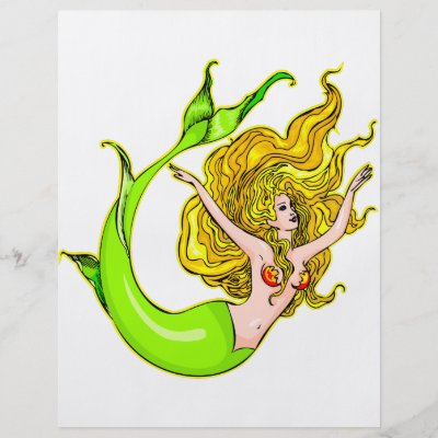 Sexy Mermaid Tattoo Flyers by WhiteTiger_LLC. Sexy Mermaid Tattoo