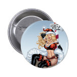 Sexy Ms Claus At The North Pole During Christmas Buttons