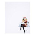 Sexy Ms Claus At The North Pole During Christmas Customized Letterhead