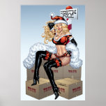 Sexy Ms Claus At The North Pole During Christmas Print
