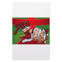 Sexy Ms Claus Santa's Wife customizable by Al Rio stationery by AlRioArt Sexy Ms Claus Santa's Wife customizable by Al Rio stationery