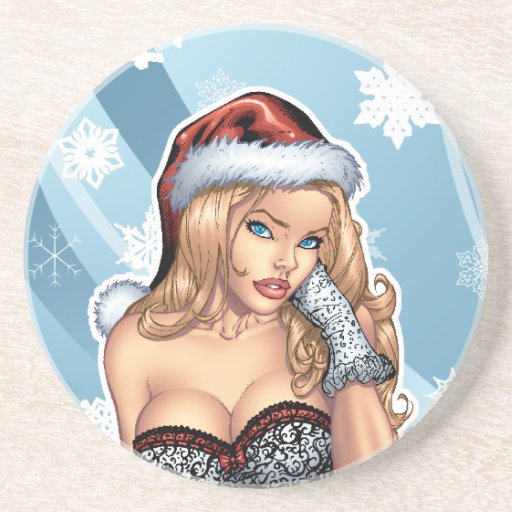 Sexy Ms Claus Santa's Wife in Lingerie by Al Rio Coasters