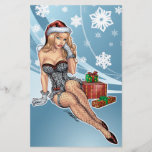 Sexy Ms Claus Santa's Wife in Lingerie by Al Rio Flyers