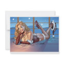 Sexy Ms Claus Santa's Wife in Lingerie by Al Rio invitations