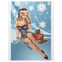 Sexy Ms Claus Santa's Wife in Lingerie by Al Rio letterhead by AlRioArt Sexy Ms Claus Santa's Wife in Lingerie by Al Rio letterhead
