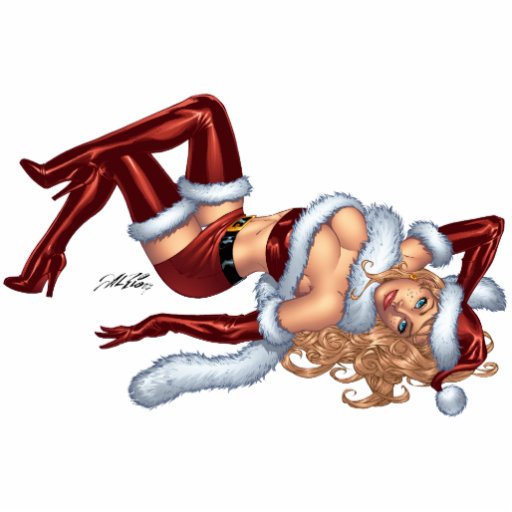 Sexy Ms Claus Santa's Wife Ornament by Al Rio Cut Outs