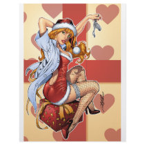 Sexy Ms Claus Santa's Wife Red Head by Al Rio Letterhead