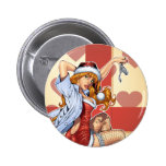 Sexy Ms Claus Santa's Wife Red Head by Al Rio Pin