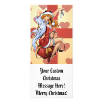 Sexy Ms Claus Santa's Wife Red Head by Al Rio Rack Cards