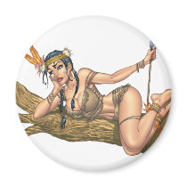 Sexy Navtive American Indian Woman Magnet - Al Rio