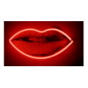 Sexy Neon Lips Profile Card business cards by orglioness Sexy Neon Lips Profile Card business cards