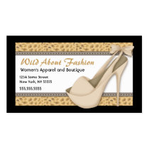 Sexy Nude Heels and Leopard Business Card
