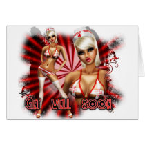 Sexy nurse - Get well soon Card
