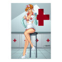 Sexy Nurse Pinup At Redhead by Al Rio posters by AlRioArt Sexy Nurse Pinup At Redhead by Al Rio posters