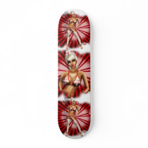 Sexy nurse skate board