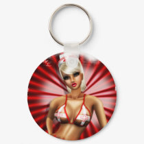 Sexy nurse tag buste2xl keychains