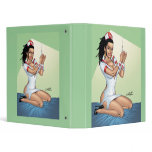 Sexy Nurse with Dreadlocks Giving You A Shot Vinyl Binder