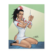 nurse, dreadlocks, african-american, sexy, shot, red, cross, al rio, african american, womens', Flyer with custom graphic design