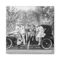 Sexy on Wheels, 1920s Refrigerator Magnet