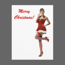 Sexy Palin Christmas(t shirt, xmas cards, buttons) postcards