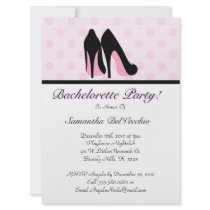 Sexy Pink Cute Bachelorette Party Custom Invite
