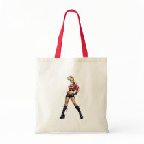 Sexy Pink Haired Punk Rock Boots Pinup by Al Rio Tote Bags