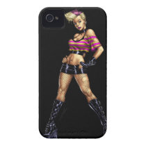 Sexy Pink Haired Punk Rock Boots Pinup by Al Rio Iphone 4 Case-mate Case